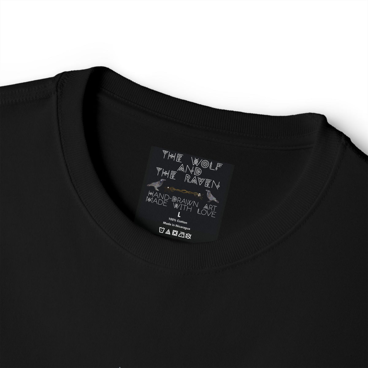 The Wolf And The Raven – The Stag Hand-Drawn Graphic Tee | Forest Art Oversized Boxy T-Shirt
