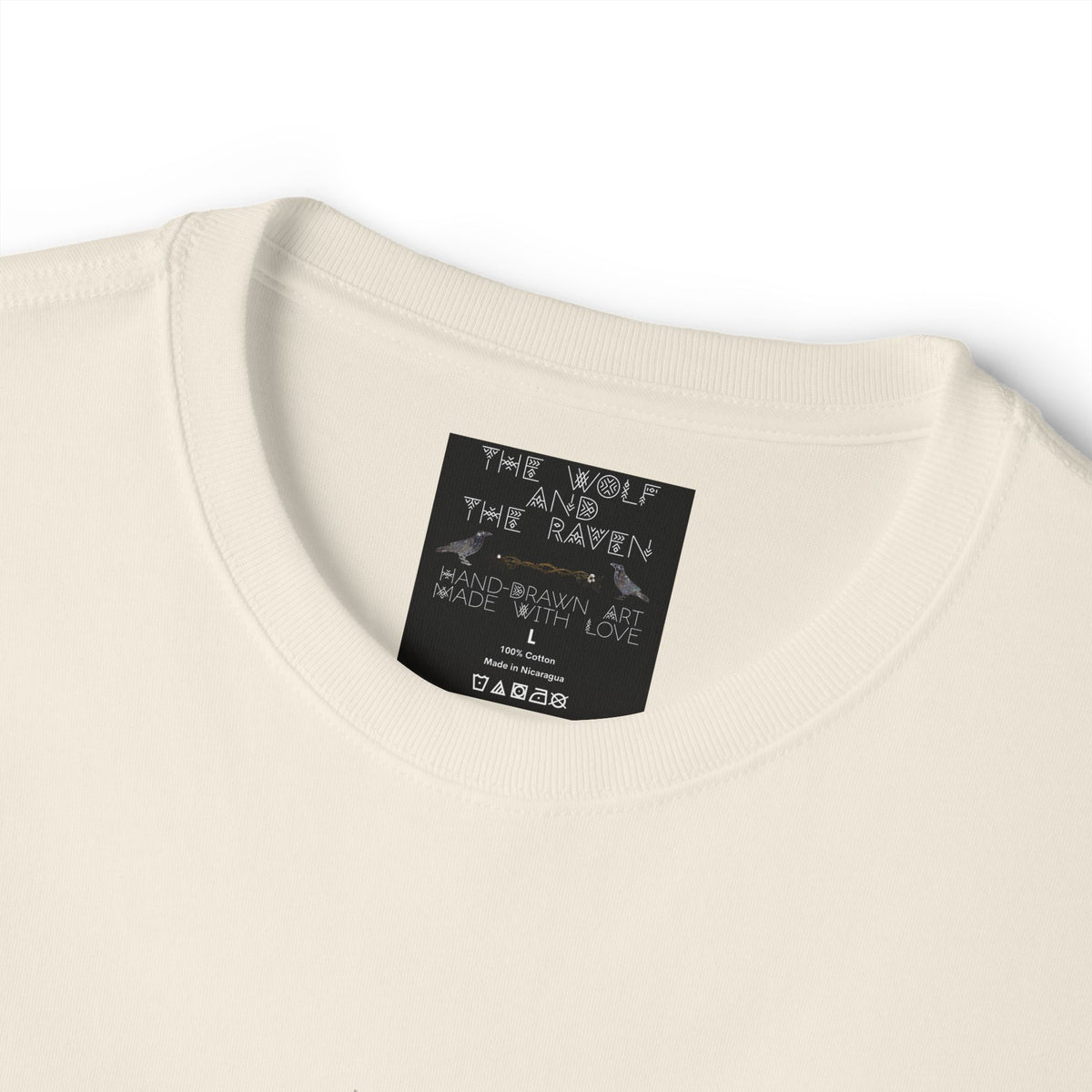 The Wolf And The Raven – The Stag Hand-Drawn Graphic Tee | Forest Art Oversized Boxy T-Shirt