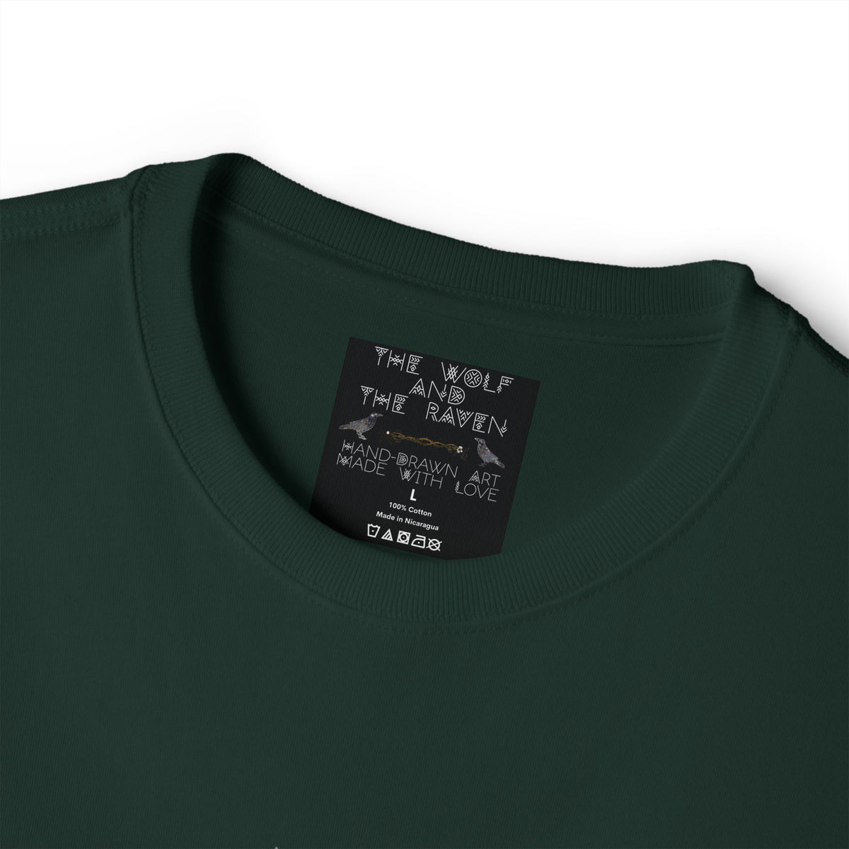The Wolf And The Raven – The Stag Hand-Drawn Graphic Tee | Forest Art Oversized Boxy T-Shirt