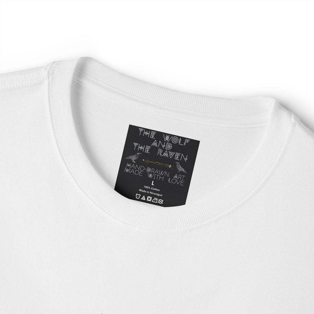 The Wolf And The Raven – The Stag Hand-Drawn Graphic Tee | Forest Art Oversized Boxy T-Shirt